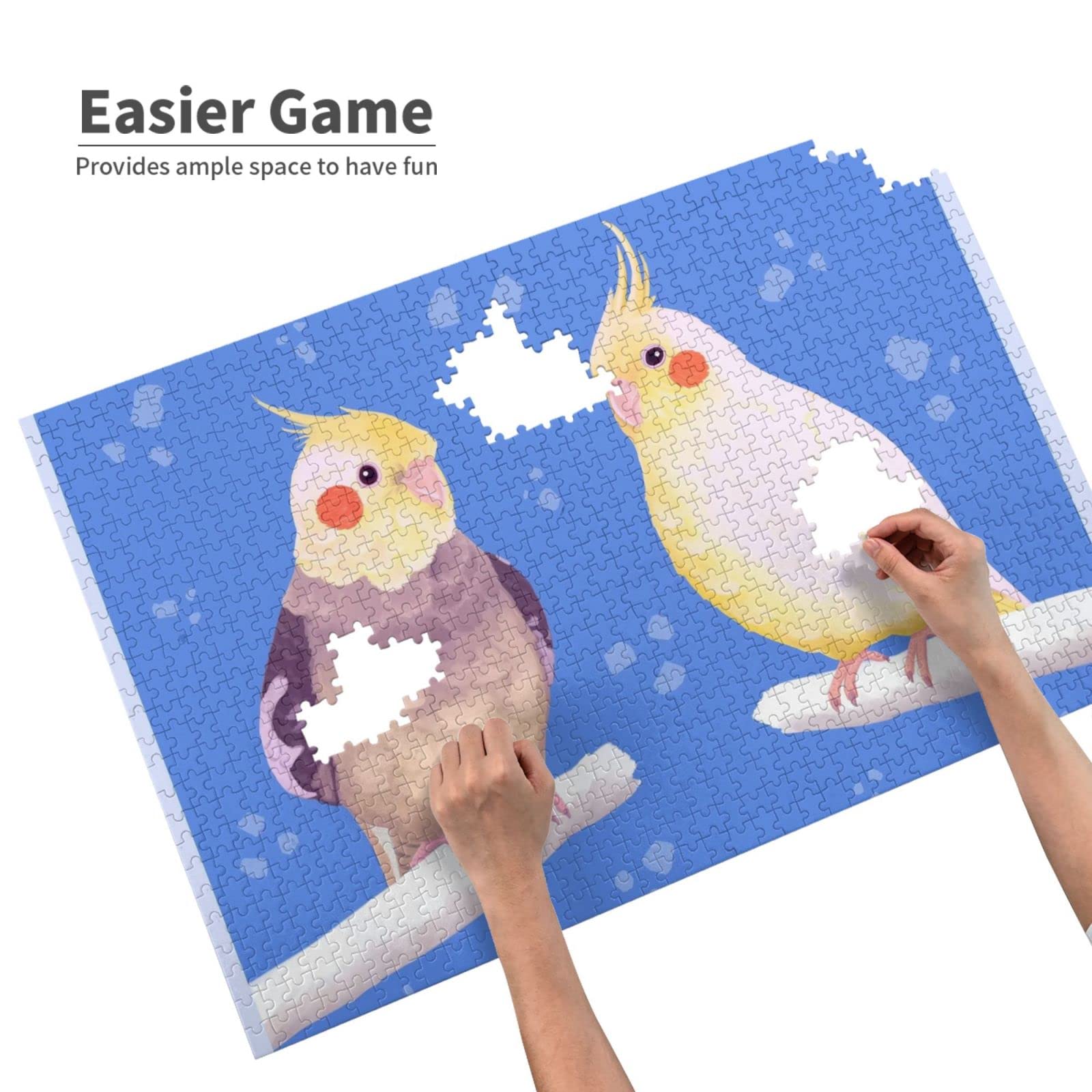 Amazon.co.jp: 1000ピース ジグソーパズル 二匹のオカメインコ 大人用